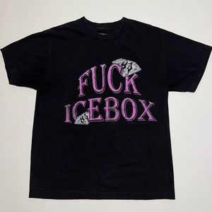 Hard Jewelry “F** Icebox” graphic tee with 2000s style diamonds